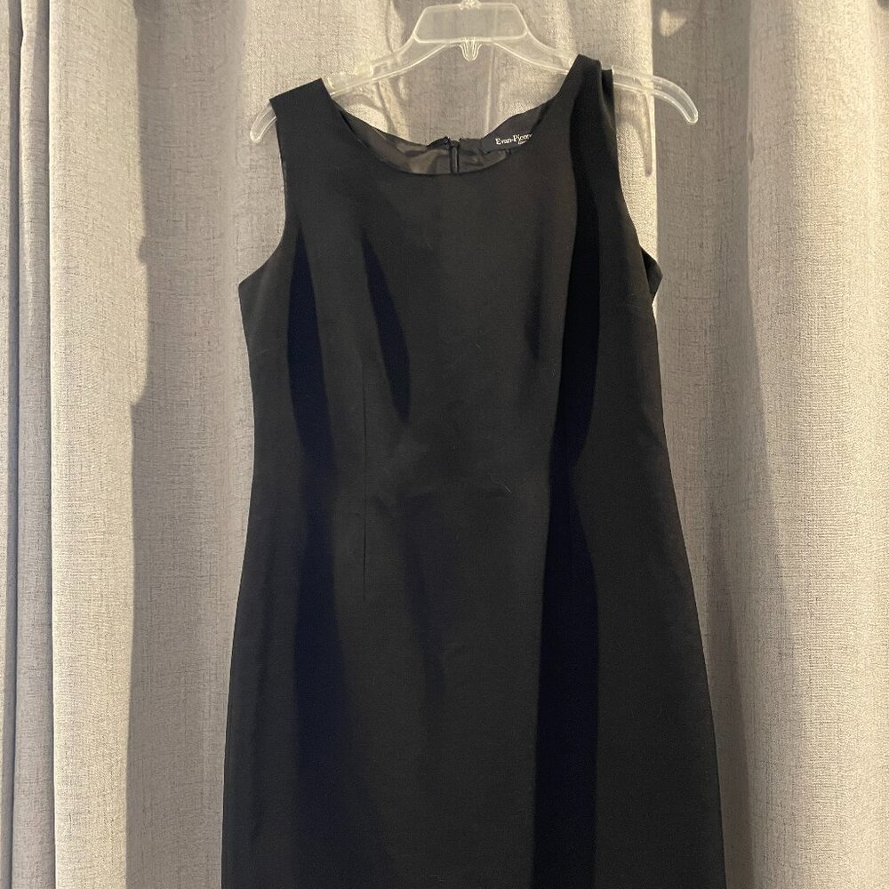 Evan-Picone Dress Womens Size 8 Black Sleeveless Sheath Lined Dress